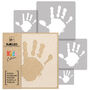 Reusable Plastic Stencils Five Pcs Hand With Brushes, thumbnail 2 of 5