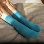 Plain Women's Bed Socks – Aqua, thumbnail 5 of 5