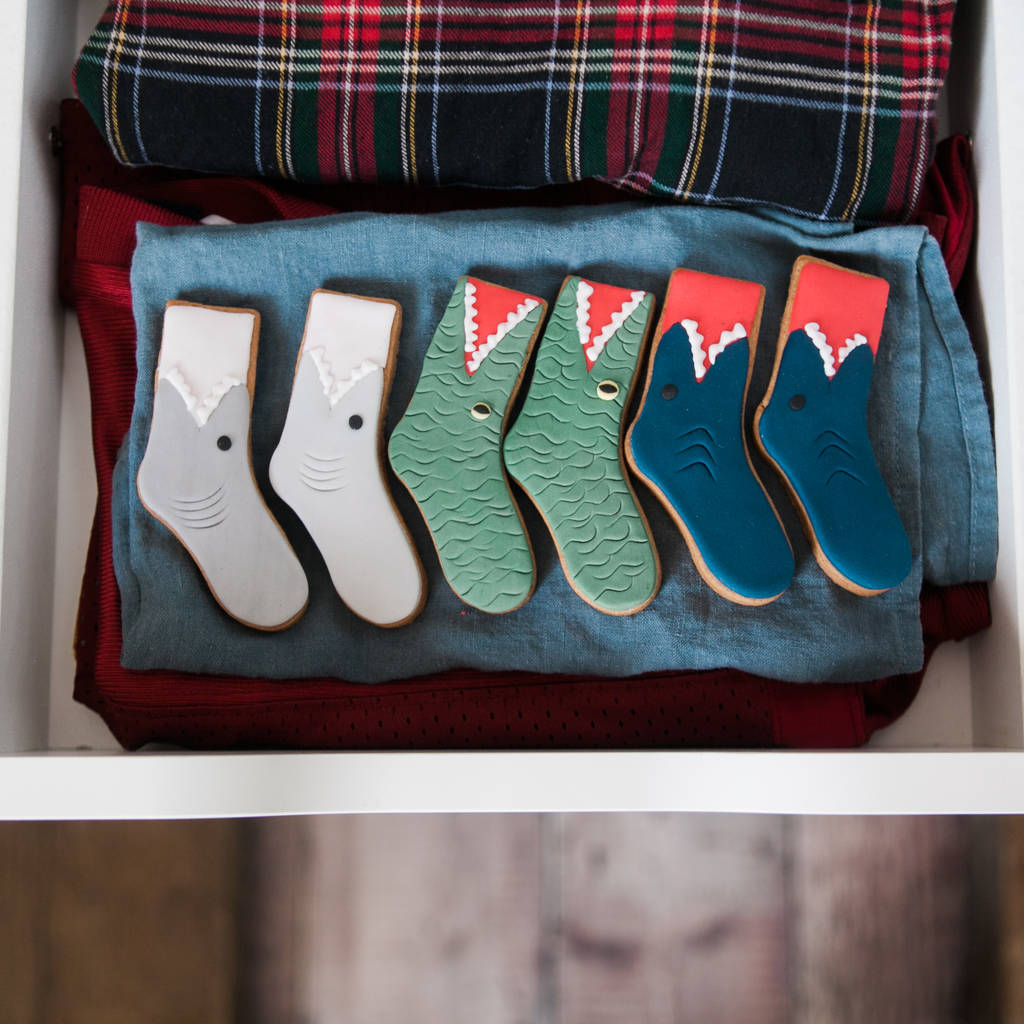 Novelty Sock Biscuit Gift Set By Honeywell Bakes