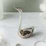 Swan In Silver Finish Ring Holder In Gift Box, thumbnail 1 of 2