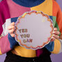 'Yes You Can' Morning Affirmation Mirrored Print, thumbnail 1 of 3