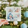 Personalised Four Photo Grandson Christmas Card, thumbnail 1 of 4