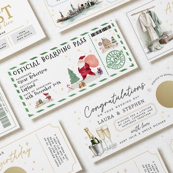 Lapland Boarding Pass Personalised Christmas Voucher, 4 of 4