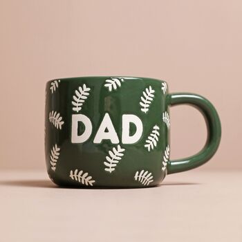 Ceramic Green Leafy Dad Mug, 3 of 3