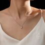 Sterling Silver Emerald Cut 1ct Moissanite Pendant Necklace, thumbnail 5 of 12