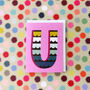 Mini U Alphabet Card, thumbnail 1 of 5