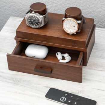 Watch Display Case For Men Christmas Gift Walnut, 3 of 7