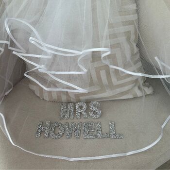 Personalised Bride To Be Hen Party Sparkle Veil, 5 of 7