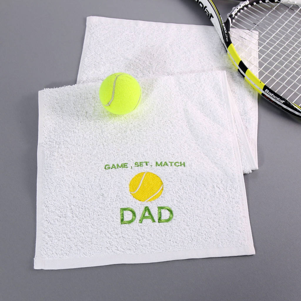 personalised tennis towel by duncan stewart