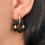 Black Resin Hoop Earrings, thumbnail 1 of 4