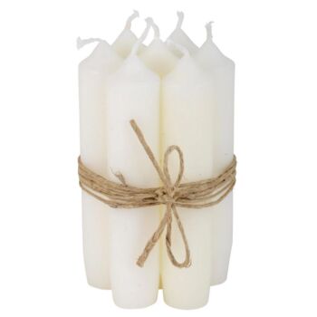 Set Of Six Short Dinner Candles, 4 of 12