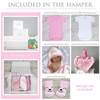 Personalised New Baby Girl Gift Hamper, 2 of 10