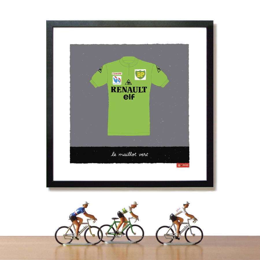 tour de france green jersey art print by gumo