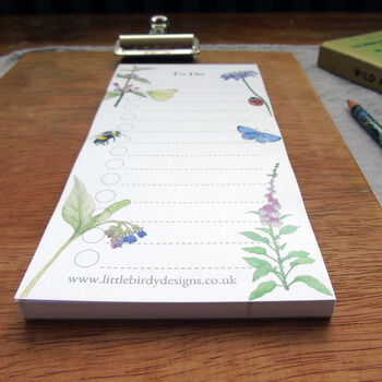 Wild Flower 'To Do' List Notepad, 3 of 8