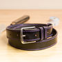 Vibe2 Hand Sewn Border English Leather Belt, thumbnail 1 of 4