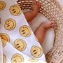Muslin Swaddle Baby Shower Blanket Smiley, thumbnail 9 of 9