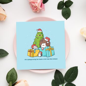 Cute Christmas Penguin Card, 8 of 9