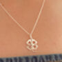 Four Leaf Clover Sterling Silver Necklace, thumbnail 4 of 7