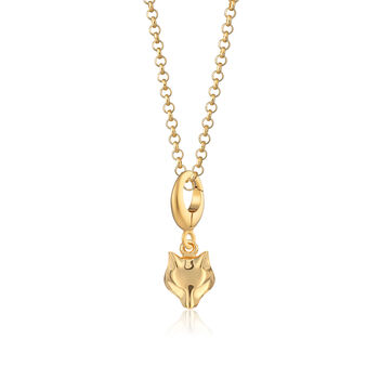 18ct Gold Fox Charm Necklace, 2 of 6