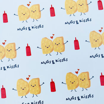 Funny Nugs And Kisses Gift Wrap, 3 of 3