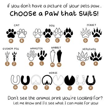 Personalised Pet Paw Outline Art Print, 9 of 10