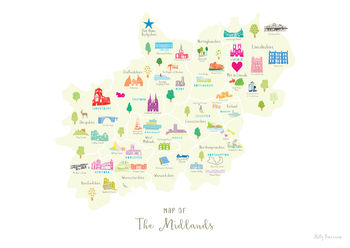Personalised The Midlands Map: Add Favourite Places, 4 of 4