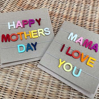 Mama I Love You Garland Card And Decoration, 2 of 3