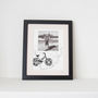 Personalised Bike Print With Bespoke Map And Photo, thumbnail 2 of 7