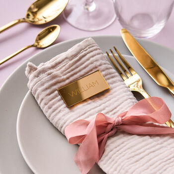 Personalised Mirror Gold Wedding Place Setting, 8 of 8