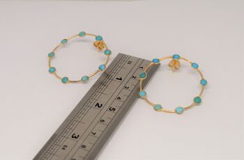 Turquoise Hoop Earrings, 5 of 6