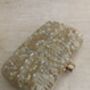 Gold Handcrafted Embroidered Rectangular Clutch Purse, thumbnail 3 of 7