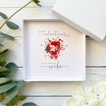 Handmade Bouquet Valentine's Day Card For Wife, Girlfriend Or Fiancee, 9 of 9