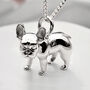 Personalised Sterling Silver French Bulldog Necklace, thumbnail 2 of 12