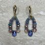 'Delphine' Tanzanite And Pearl Drop Earrings, thumbnail 3 of 7