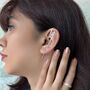 Silver Lightning Bolt Ear Climber Cuff Earrings, thumbnail 1 of 3