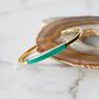 Green Onyx Gold Plated Silver Adjustable Gemstone Bangle Bracelet, thumbnail 1 of 9