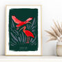 Scarlet Ibis Print, thumbnail 1 of 2