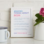 Personalised Amazing Things About Mum Print, thumbnail 3 of 4