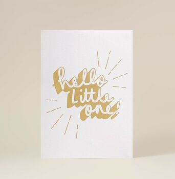 'Hello Little One' New Baby Card, 3 of 5