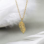 Sterling Silver And Diamond Feather Necklace, thumbnail 4 of 7