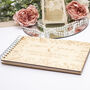 Botanical Wooden Engraved Wedding Guest Book, thumbnail 3 of 4
