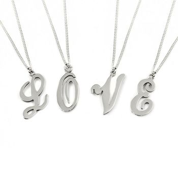 Personalised Mother And Child Silver Initial Necklaces, 3 of 10