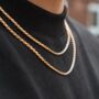 Mens 925 Sterling Silver 2mm Rope Chain Necklace, thumbnail 6 of 10