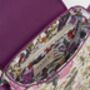 Floral Engravings Plum Saddle Bag, thumbnail 4 of 6