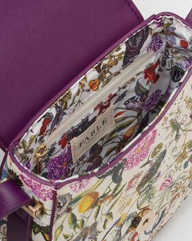 Floral Engravings Plum Saddle Bag, 4 of 6