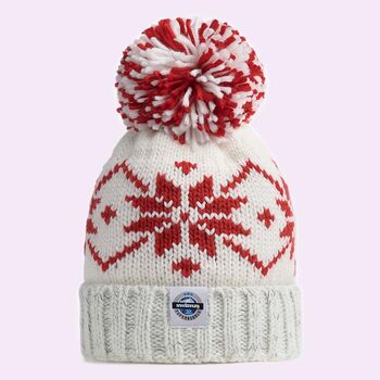 Ruby Flora Nordic Knit Reflective Superbobble Hat, 2 of 3