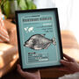 Funny Piranha Art Print, Fish Fact File, thumbnail 2 of 4