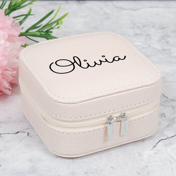 Personalised Powder Pink Travel Jewellery Case, 3 of 4