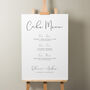 Delicate Wedding Cake Menu Sign 'Olivia', thumbnail 1 of 9