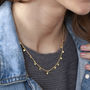Silver Or 18ct Gold Vermeil Necklace With Sequin Drops, thumbnail 5 of 7